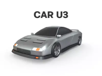 Car U3 Lowpoly Low-poly 3D model