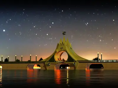 Mountain Bridge 3D model