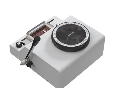 Happybuy Embossing Machine 72 Character Card Embosser 3D model