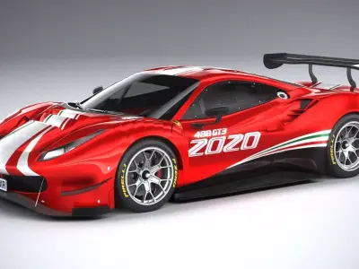 Ferrari 488 GT3 Evo 2020 3D model