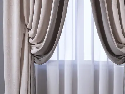Set 100 Curtains 3D model
