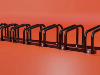 Bicycle Rack or Holder Low-poly 3D model