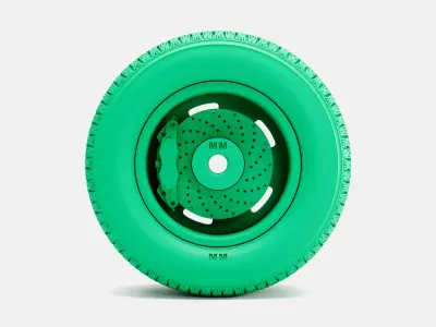15x10 GM Rallye Wheel BFGoodrich Radial TA Tire 3D print model
