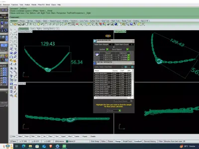 Luxury Diamond Chain Clasp Necklace CAD Design 3DM STL 3D print model
