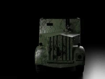 Beaverette mk 2 Game PBR Low-poly 3D model