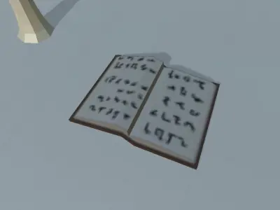 Simple book model Free low-poly 3D model
