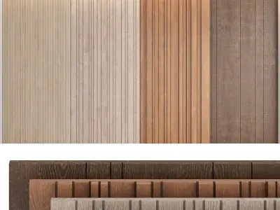 Wood panels set5 3D model
