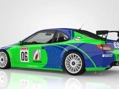 Peugeot 406 Coupe Silhouette 3D model