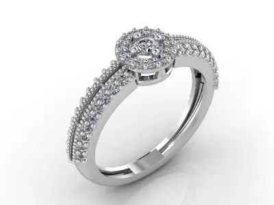 Mini Set Ring Pendant Earrings STL 3DM Womens Jewelry 3D print model