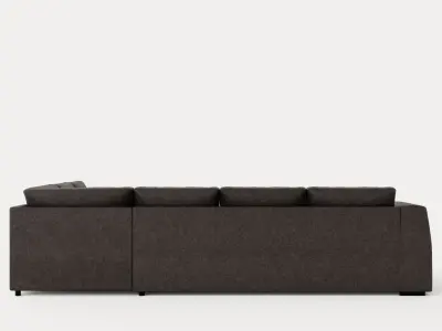 Optus Corner Sofa With Divan Reversible Dark Gray Low-poly 3D model
