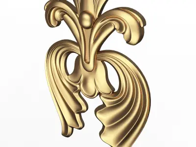 Carved Plaster Molding Decoration 013 Low-poly 3D model