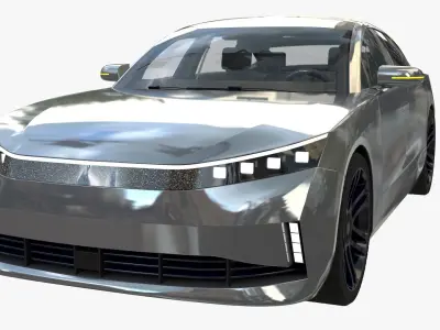 Electric car 3D model