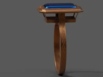 High-Quality 3D Ring Model Low-poly 3D model