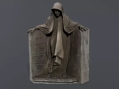 Dark Woman Low-poly 3D model