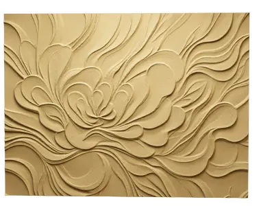 modern panel wall decor set relief stl mural CNC 189 3D model