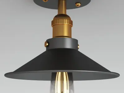 retro semi flush 3D model