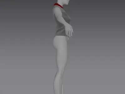 Clothes for Marvelous Designer Muscle Shirt Sport Woman 3D model