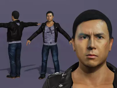 Realistic Male Similar to the Donnie-Yen look from Flash Point 3D model