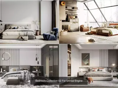 Bedroom Pack 01 for Unreal Engine 3D Model Collection
