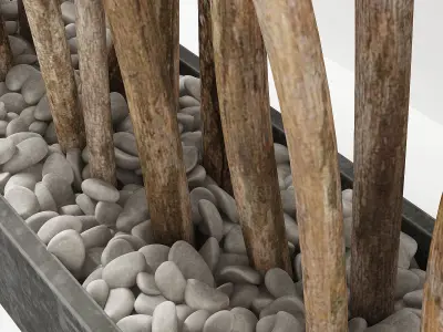 Dry branch decor n3 3D model