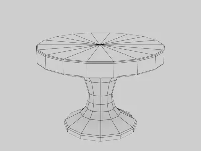 Wooden Table  Low-poly 3D model