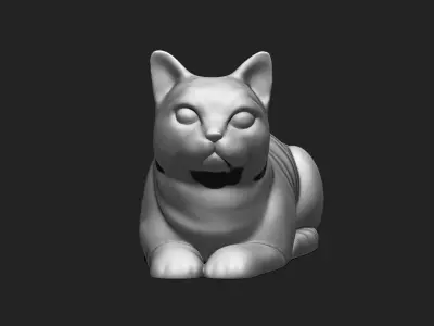 Cat for 3d Printing Sculpture STL 3D print model