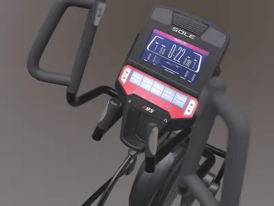 Exercise bike Low-poly 3D model