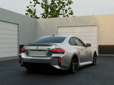 Garage Scene Automotive  Blender  Free low-poly 3D model