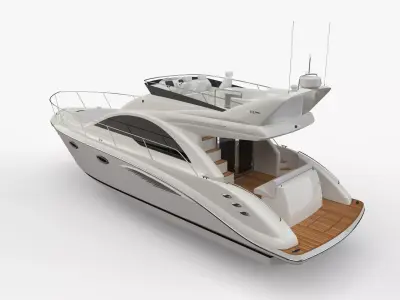 43 Foot Flybridge Yacht 3D model