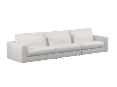 Lugano Slipcovered Modular Sofa 3D model
