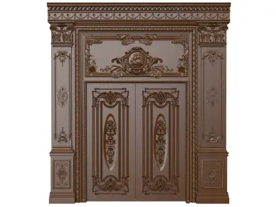 Classic door 3D model C 3D model
