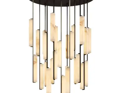 Audubon Alabaster Round Chandelier 56 3D model