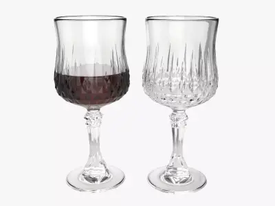 Glass goblet 02 3D model