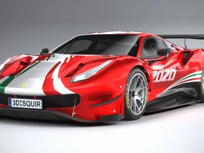 Ferrari 488 GT3 Evo 2020 3D model
