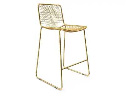 Golden Chair v2 Low-poly 3D model