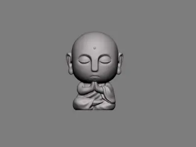 Baby Buddha little monk 02 3D print model