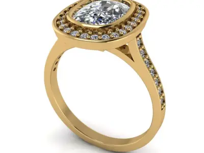 Cushion Halo Ring 633 3D print model