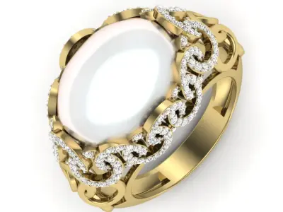 Women ring 3dm Render details 3D print model