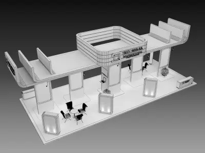 Booth Exhibition Stand a463 3D model