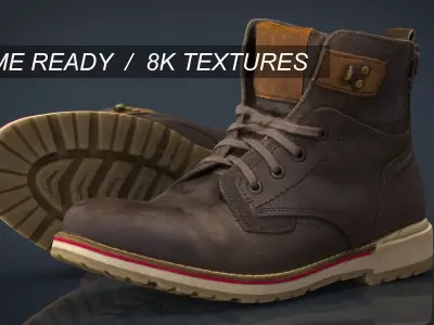 Hiking Boots 2 Low-poly 3D model
