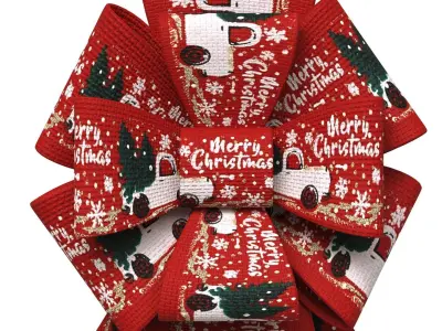Christmas Bow Ribbon 40 Low-poly 3D model