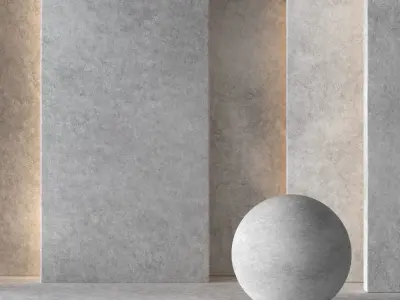 3 Decorative Concrete Plaster-Seamless-Tileable-DrCG No 60 3D model