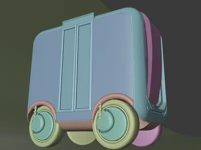 self driving electric car  3D model
