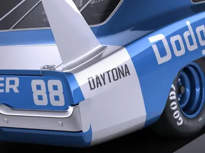 Dodge Charger Daytona 1969 NASCAR 3D model