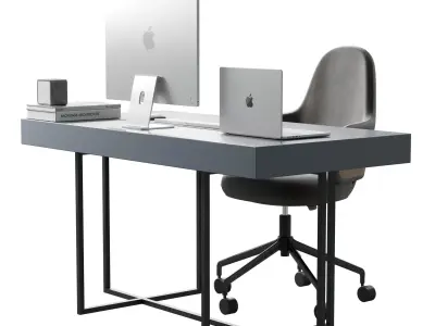Workplace  office furniture 02 3D model
