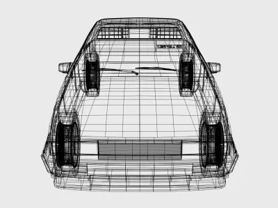 Delorean DMC-12 Low-poly 3D model