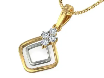 Solitaire Women Pendant 3dm STL OBJ FBX Renders Details 3D print model 41