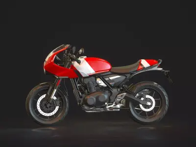 Base model Triumph Thruxton 400 2025 3D model