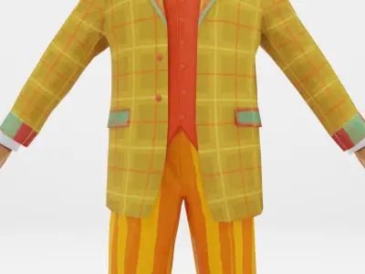 Clown Low-poly 3D model