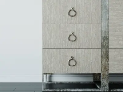 Dresser with decor set by Bernhardt Furniture 3D model